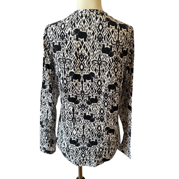 IBKUL TOP ATHLETIC PULL ON ELEPHANT PRINT GOLF OUTDOORS UPF NYLON LONG SLEEVE S - Picture 4 of 11